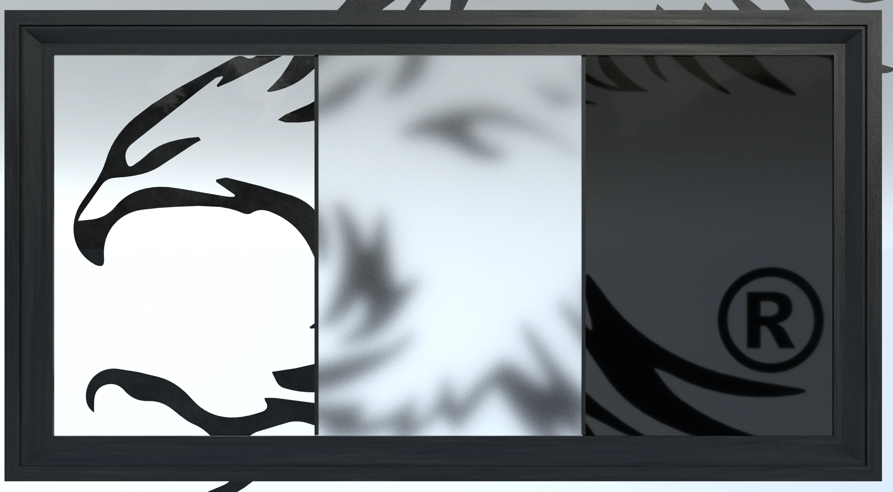 1-inch insulated window detail with aluminum frame