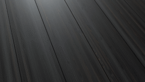 The burnt charcoal wood like finish available on steel siding panels from Metal America