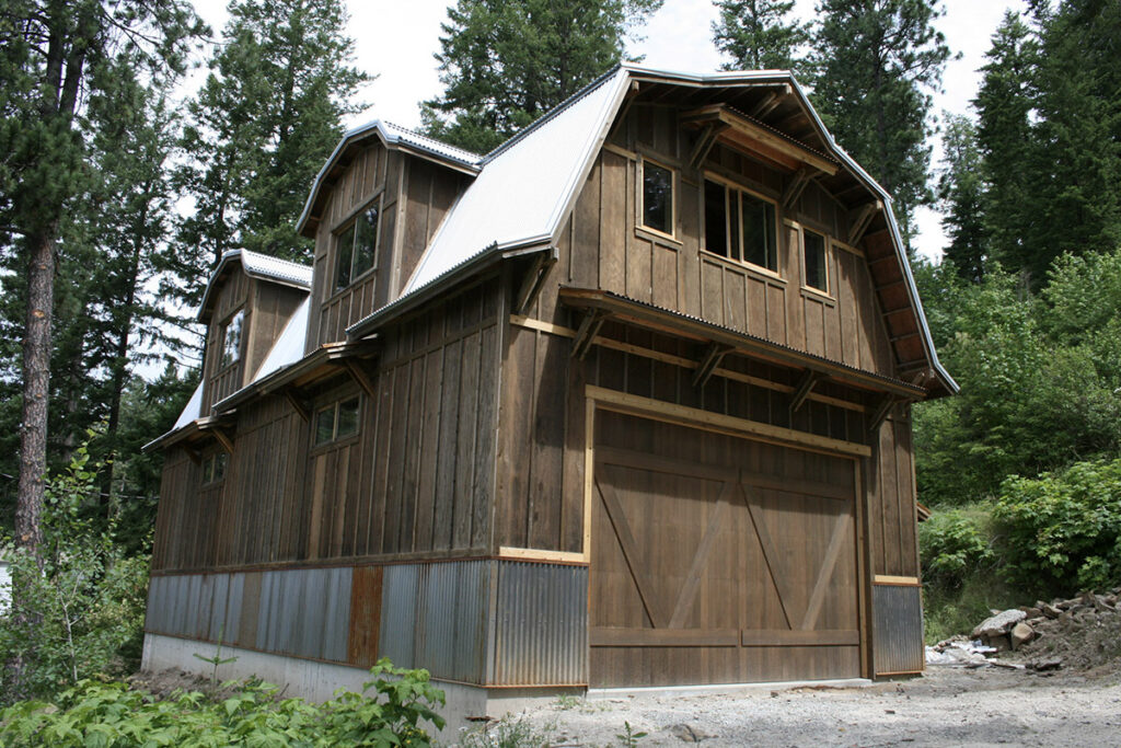 A bardominium has wood like steel siding panels from Steel Structures