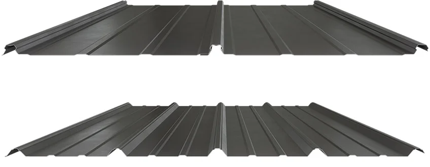 A comparison of the main types of metal roofing panels, exposed and hidden fastener
