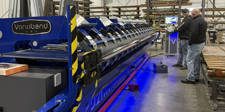 Metal America shows one of its automatic benders, a technology that it's competition cannot match.