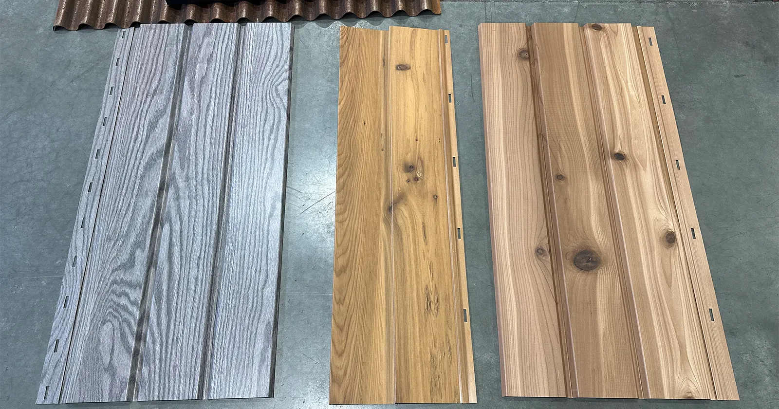 Metal roofing supplier displays their products