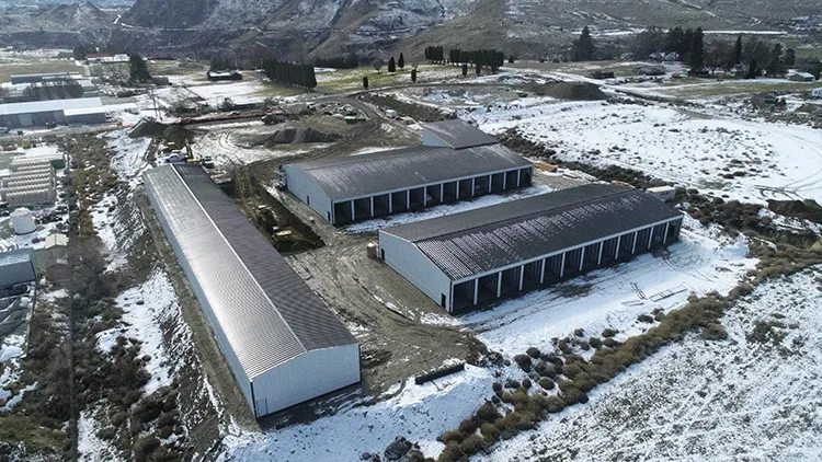 A large commercial storage facility using metal roofing