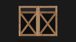 A wood grain look steel garage door design from metal america