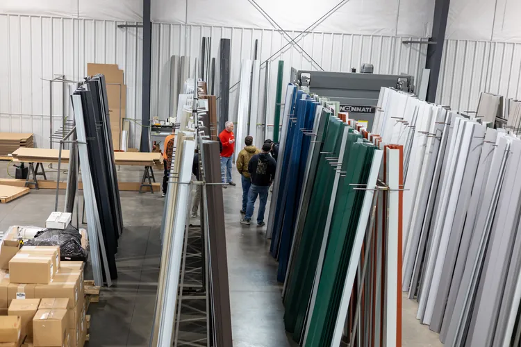 Metal roofing panels in stock at Metal America, a local source for cheap metal roofing sheets near me